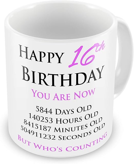 16th birthday mugs