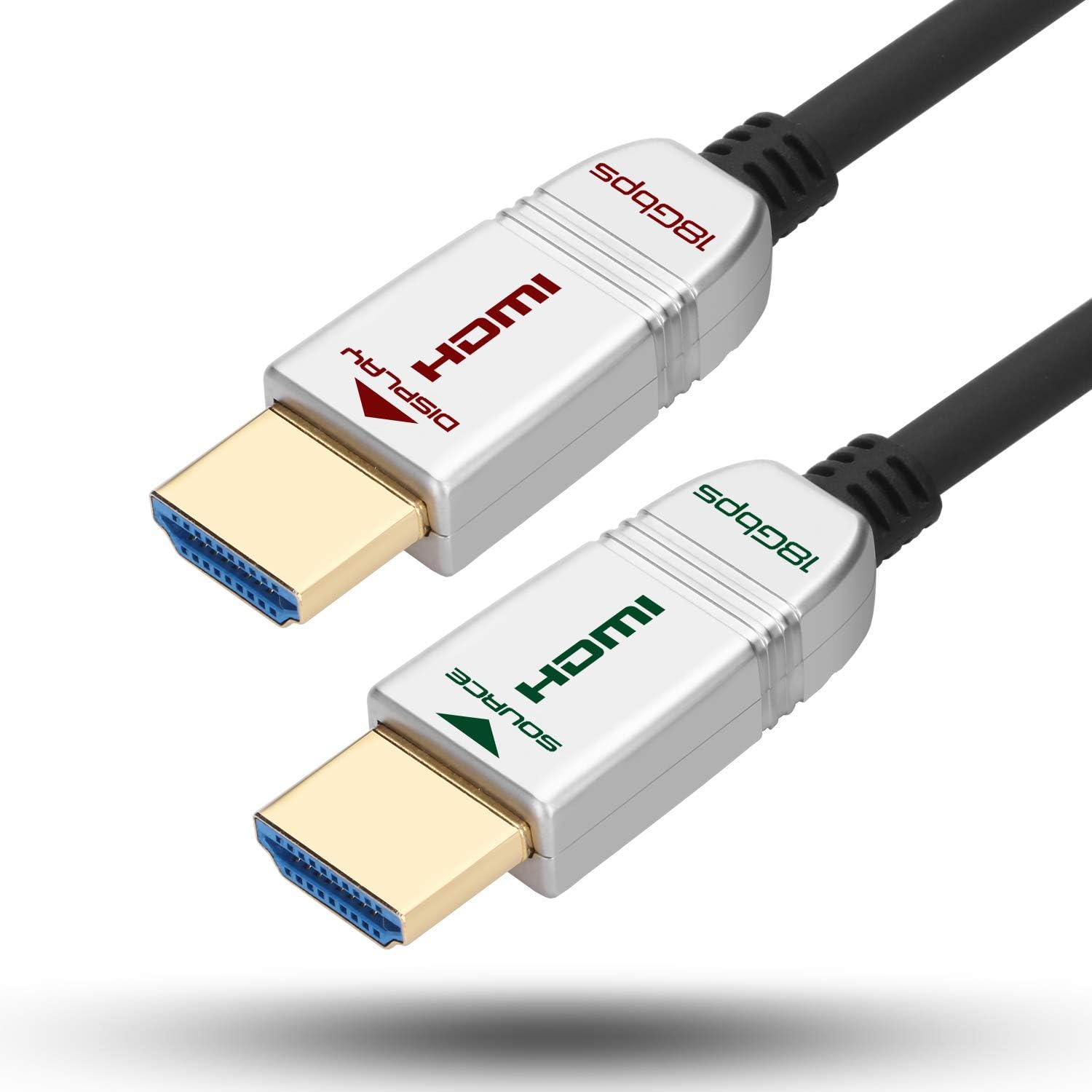 FeizLink HDMI Fiber Cable 6FT 4K 60Hz High Speed 18Gbps HDR ARC HDCP2.2 3D Slim Flexible HDMI Optica Cable for HDTV/TVbox/Gaming Box / 4K Projector