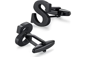 HONEY BEAR Initial Alphabet Letter Cufflinks for Mens Wedding Gift