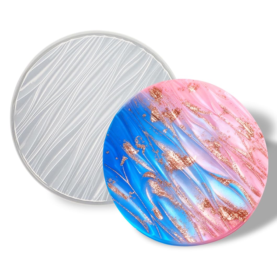 Rolin Roly Round Tray Resin Mold, Wave Coaster Epoxy Molds, Jewelry Organizer Silicone Mold, Dish Casting Mould for DIY Crafts, Fruit Snack Holder Mold and Home Decoration