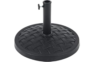 COBANA 31lb Patio Umbrella Base, Heavy Duty Round Outdoor Market Umbrella Stand Weight, Black