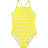 Girls One Piece Swimsuits Cross Shoulder Adjustable Strap Bathing Suits Kid Summer Beach Swimwear 4-8 Years
