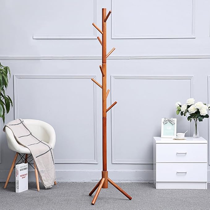 D&L Multifuctional Solid Wood Coat racks,Coat stand Sturdy