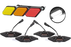 BRETREWRI 4 PCS Led Grill Lights for Toyota Tacoma Grills Light 2023 2020-2022 TRD Off Road Sport Tacoma Raptor Lights Accessories (White LEDs+Emblem)