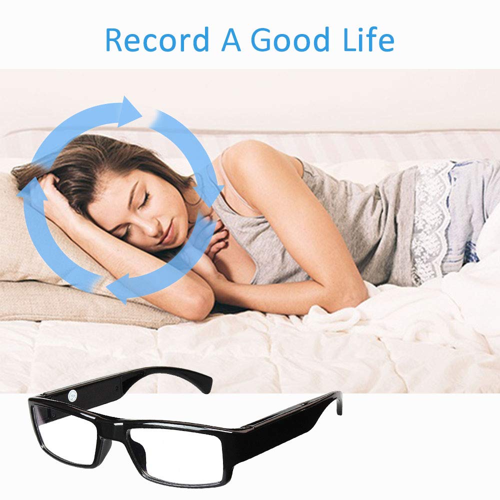 Spy Camera Glasses,1080P Spy Glasses with Hidden Camera,Mini Wearable