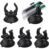 Pawfly 12 Pack Aquarium Heater Suction Cups Suckers with 0.95 Inch Clips Black Standard Heating Rod Holders Clamps for Fish Tanks (Not for Airline Tubing), 1.3 Inch