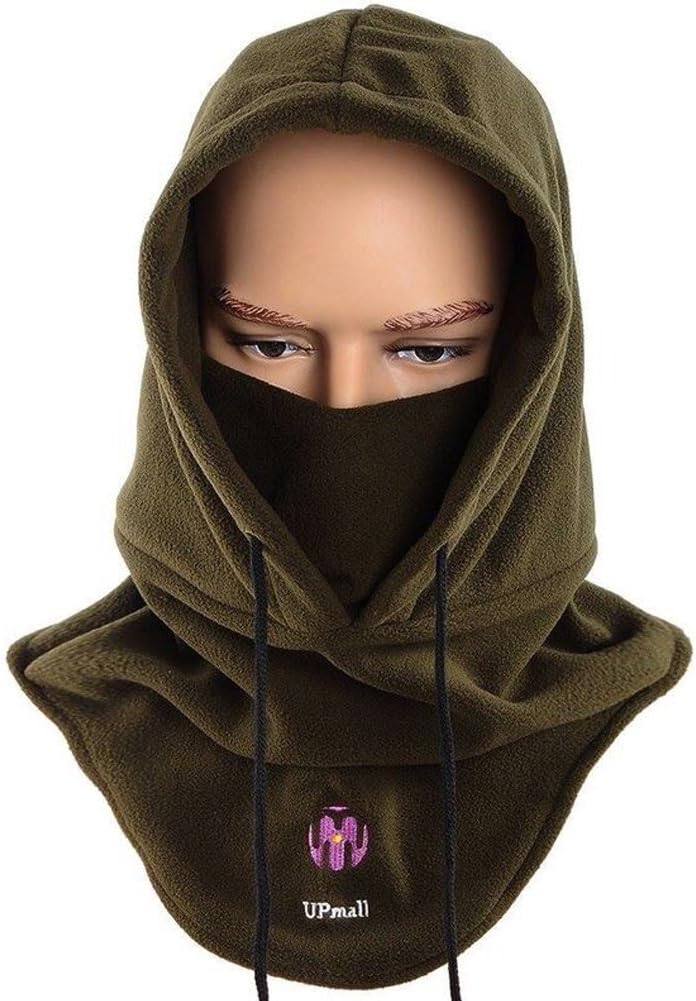 UPMALL Tactical Balaclava Full Face Mask Fleece Warm Winter Outdoor Sports Mask Wind-Resistant Hood Hat Multi Colors
