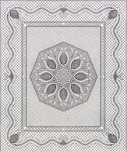 Pre Printed Wholecloth Quilt Tops Pineapple with Binding White