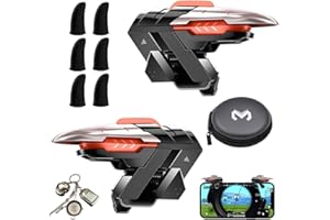 MIKIRINI PUBG Mobile Fast Shooting Triggers, 40 Shots per Second Auto High Frequency Click Gaming Controllers for PUBG/Fortnite/Call of Duty/Rules of Survival Game Grip and Joysticks for Android iOS Phones