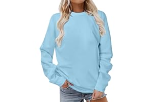 maisdgop Sweatshirt for Women Casual Long Sleeve Workout Shirts Trendy Crewneck Pullover Oversized Summer Fall Sweatshirts