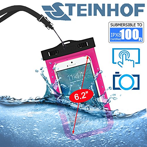 Cellphone Waterproof Case Pouch Underwater Dry Bag Touch-Screen Iphone 7 plus 6s 6 5 Samsung Galaxy s7 s8 Note Htc Honor Google Pixel Swimming Diving Surfing Fishing Water Park Outdoor Activities