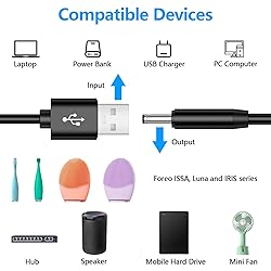 APETOO 2-Pack 5V USB to DC 3.5mm x 1.35mm Plug