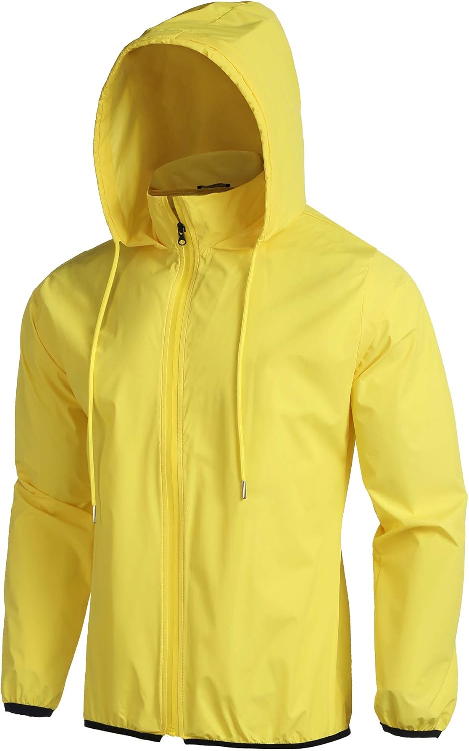 COOFANDY Unisex Packable Rain Jacket Lightweight Waterproof Hooded Outdoor Running Hiking Cycling Raincoat at  Men’s Clothing store