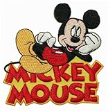 Walt Disney's Character Mickey Mouse W/ Logo Embroidered Iron On Applique Patch DS-93