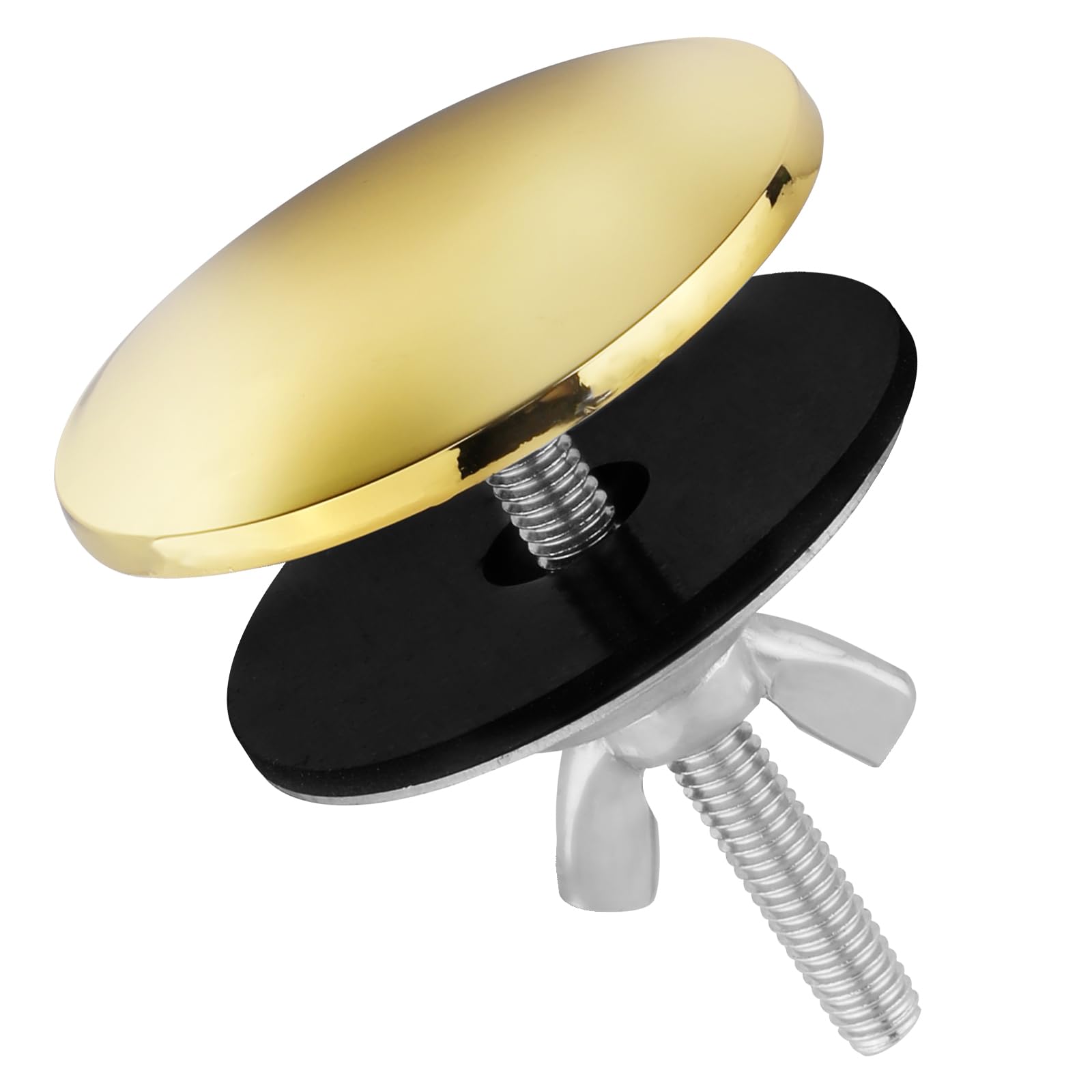 Sink Hole Covers, 2 Inch Stainless Steel Kitchen Sink Tap Hole Cover Good Sealing Sink Tap Hole Plug Faucet Hole Cover for Leakage Prevention (Gold)
