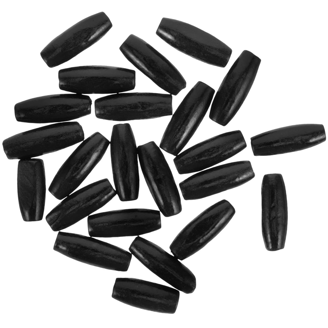 BELLIFFY Natural Oval Wooden Beads 50 Pieces 1 Inch Unfinished Wood Beads for DIY Jewelry Making Garland Crafts Curtain Tiebacks and Home Decoration