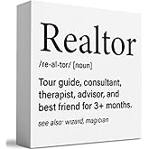 Realtor Gifts for Women Men, Gifts for Realtors, Realtor Definition Sign, Gifts For a Real Estate Agent, Funny New Home Decor 5 x 5 inch