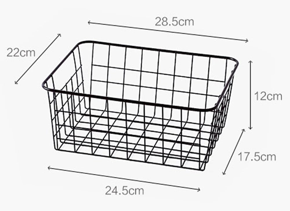 TEERFU Wire Storage Basket Bins Organizer,Large Metal Wire Basket Freezer Storage Organizer Bins with Handles for Kitchen Cabinets Pantry - Image 3