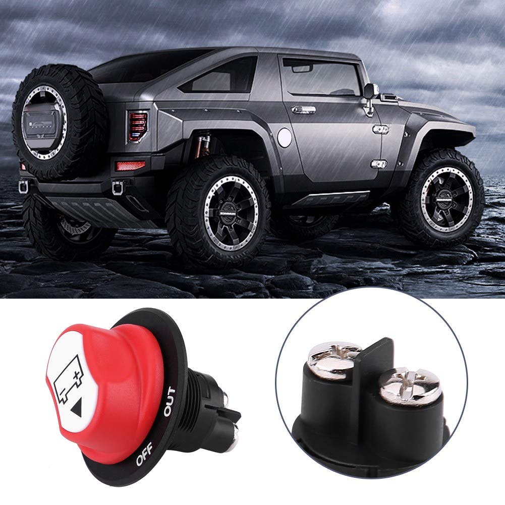 thumbnail interactive-video image 1 of Heavy Duty Battery Disconnect Switch Top Post Kill Switch 12V-48V For Car RV Boat 1 of 6