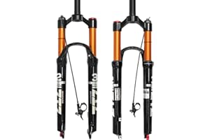 ZTZ 26/27.5/29 inch MTB Air Suspension Fork,120mm Travel, Rebound Adjustment,1 1/8 Straight Tube, QR 9mm*100mm, Manual/Remote Lockout, Ultralight Front Fork for XC/AM Mountain Bike