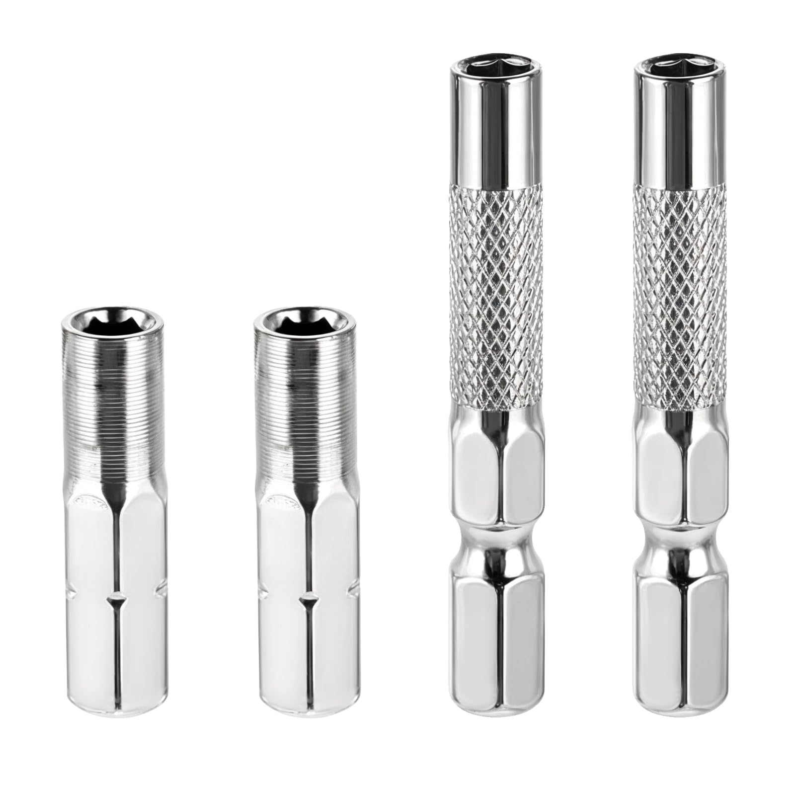 Photo 1 of 1/4 to 4mm Bit Adapter, Hex Screw Driver Bit Adapter Magnetic 2 Pieces 1/4 to 4mm Drill Extension Bit Holder for Precision Bits Set Screwdriver Converter