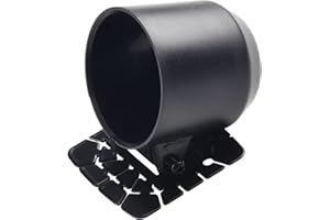 Shophubio Car Single Gauge Pod Holder with Adjustable Bracket for 52mm Gauges - Black