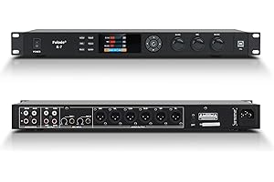 FULODE K-7 Digital Audio Karaoke Processor, Professional Auto Anti-Howling Vocal Effects Processor KTV Pre-Processor Echo Mixer With Equalizer, Bluetooth, Optical, USB Connections & Remote Control