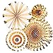 My Mind's Eye Basics Party Fans, Gold Color, Set of 4