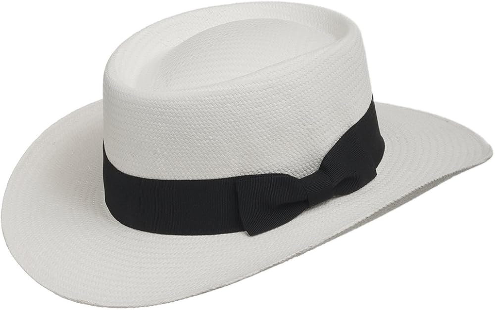 Ultrafino Gambler Links Elegant Golf Dress Straw Panama Hat with