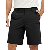 TBMPOY Men's 9" Golf Shorts Casual Stretch Elastic Waist Quick Dry Dress Flat Front Travel Shorts 5 Pockets