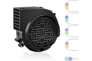 NARUBY 12V 1.2A Inflatable Replacement Motor for 5-9FT Halloween Christmas Inflatables Air Blower Fan with 5 LED Light Fans 1.5A Adapter Outdoor Blow Up Fan Blower Parts for Inflatables Yard Decorations