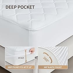 Bwarm Premium Quilted Heated Mattress Pad Twin
