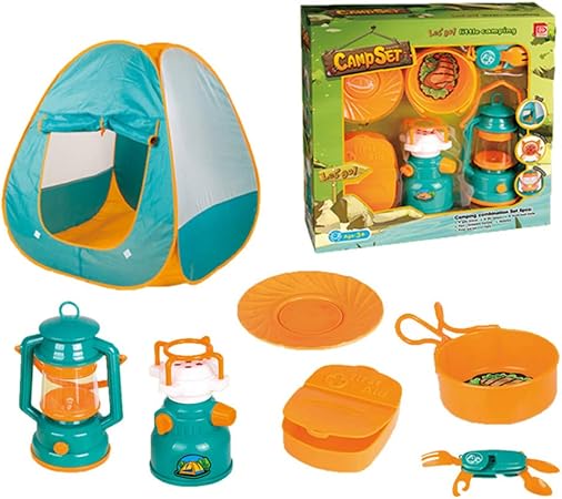 Amazon Raten キッズプレイテント キッズ折りたたみ式プレイテント キャンプテントセット テントおもちゃ キャンプギア アウトドアおもちゃ ツールセット付き キッズおもちゃ 親子インタラクションセット 7個セット 大工さん おもちゃ