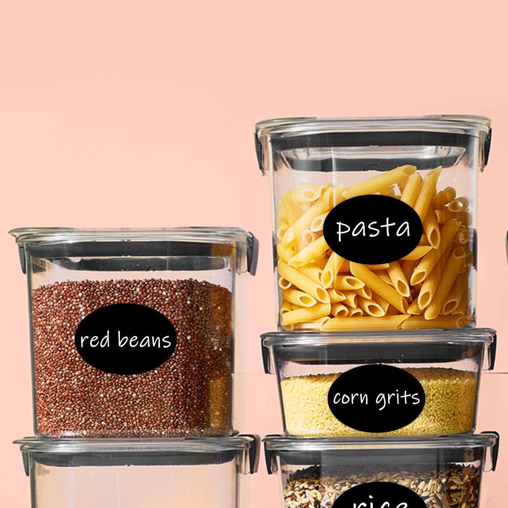 160 Chalkboard Labels- Removable Waterproof Stickers Label for Canisters for The Kitchen Glass Bottle Include Water-Based Marker Pen : Office Products
