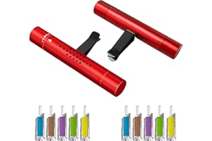 LSKASELUE 2 PCS Car Diffuser Vent Clips, Cylindrical Vehicle Essential Oil Diffuser with Aroma Refill Sticks, Air Freshener F