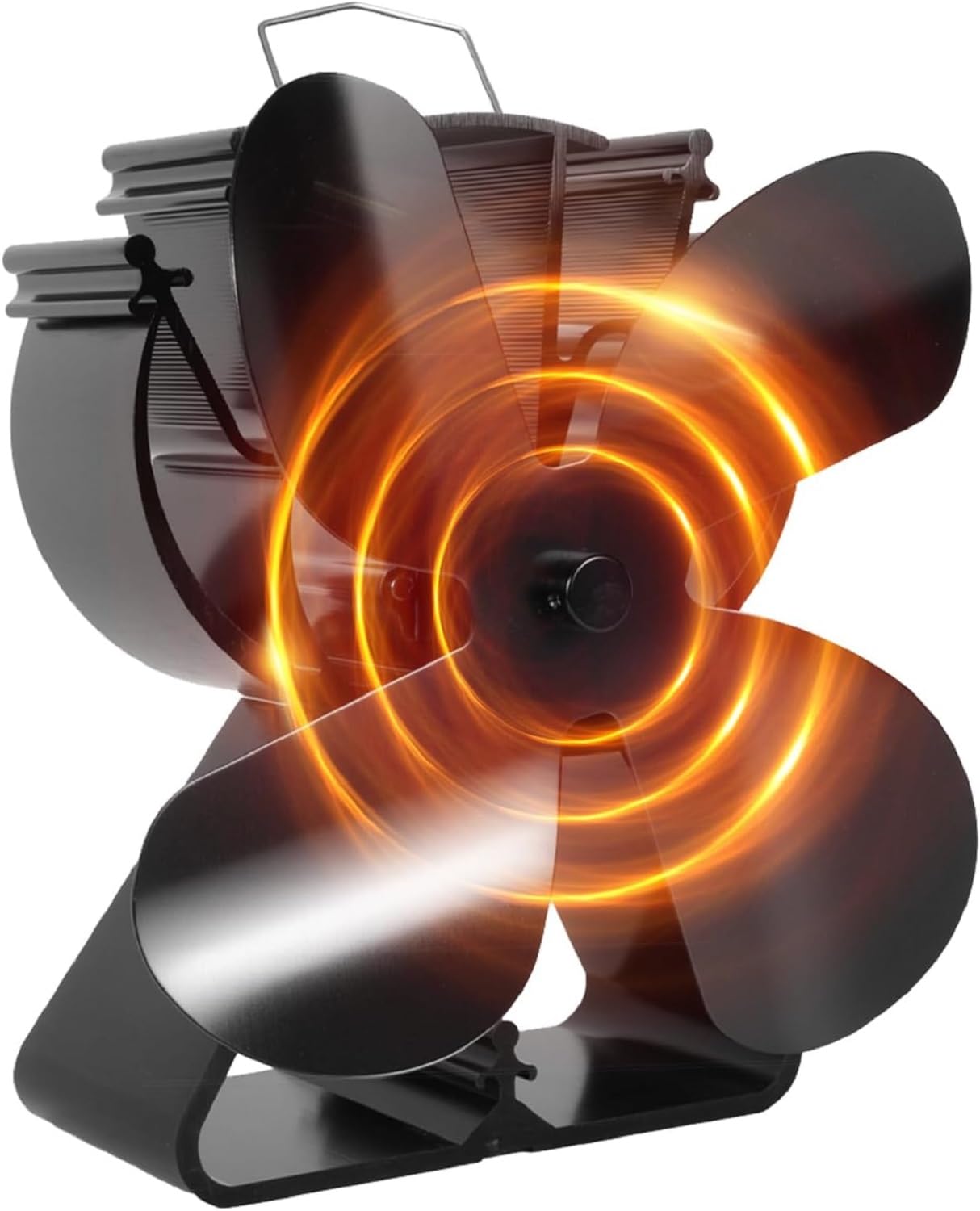 HAWCAFU Stove Log Burner Wood Burner Fireplace Fire Fan for Wood Burning Top Heat Powered woodburner Stove Fan