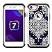 iPhone 7 Case, iPhone 8 Case, MagicSky [Shock Absorption] Studded Rhinestone Bling Hybrid Dual Layer Armor Defender Protective Case Cover For Apple iPhone 7 (2016) / iPhone 8 (2017) – Flower2