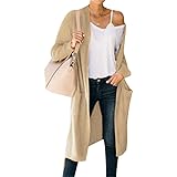 FUNOC Women's Casual Korean a Buckle Shawl Sweater Cardigan Coat