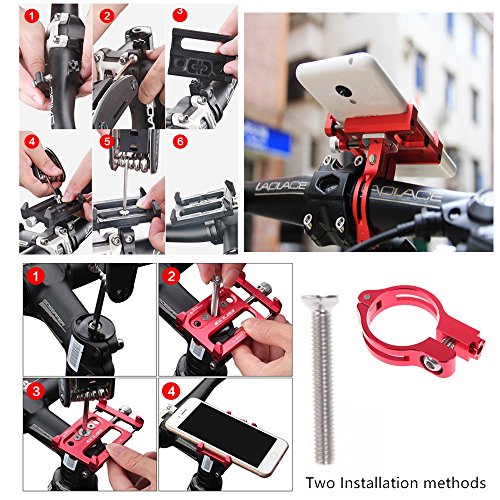 GUB Bicycle & Motorcycle Phone Mount, Aluminum Alloy Universal Bike