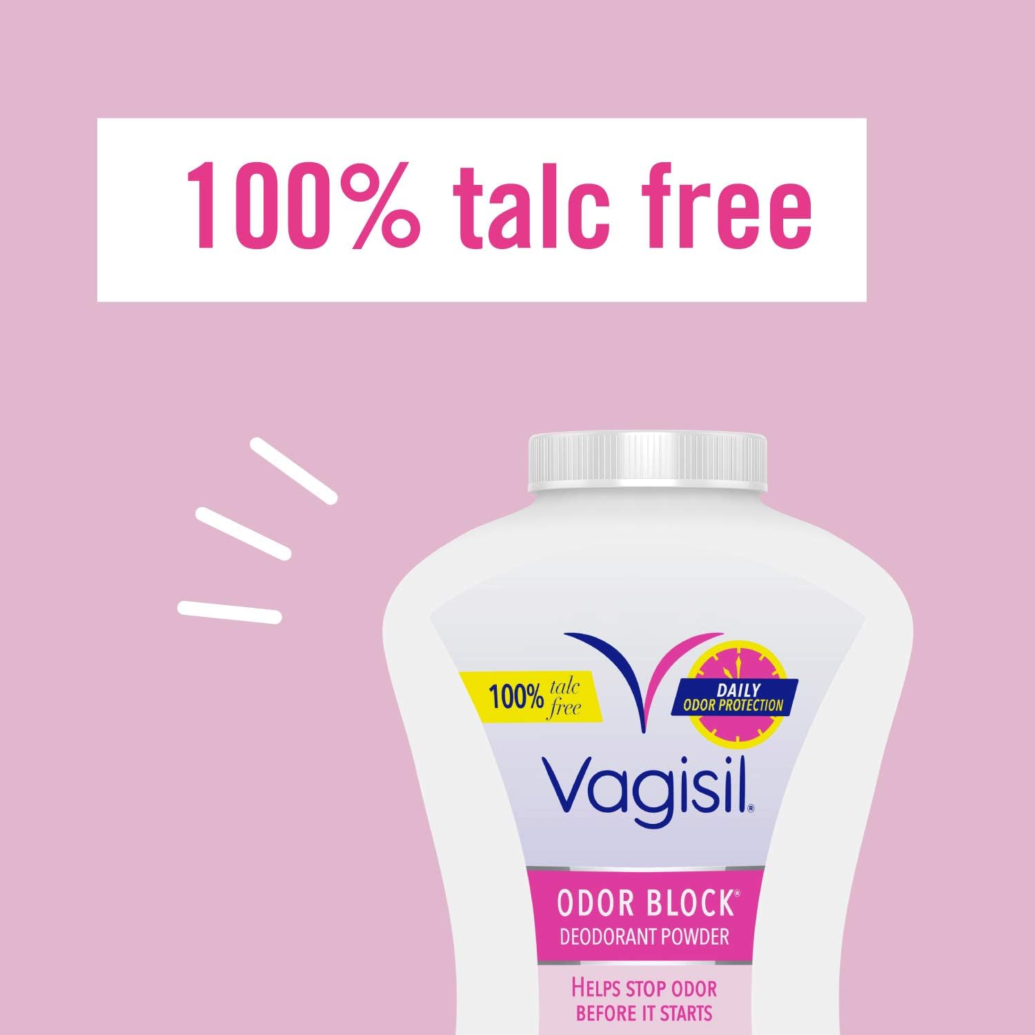 Vagisil Odor Block Feminine Deodorant Powder for Women, Talc-Free, Gynecologist Tested, 8 Ounce (Packaging May Vary): Health & Personal Care
