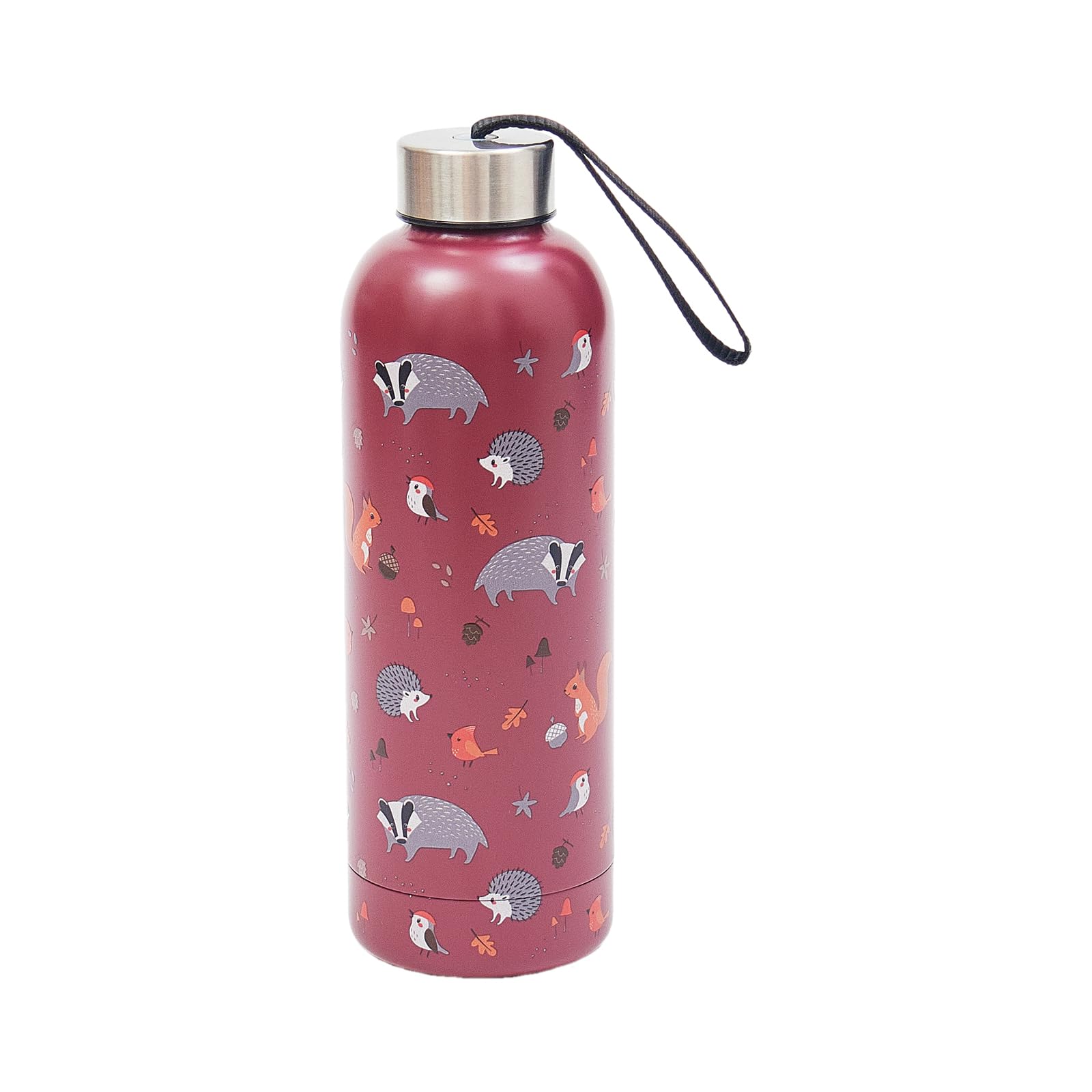 Eco Chic Reusable Thermal Bottle Stainless Steel Leakproof Insulated Water Bottle (Woodland Burgundy)