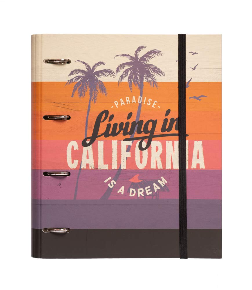 Official California 4 Ring Binder - A4 Folders Ring Binder - 10.6 x 12.6 inches / 27 x 32 cm - Erik