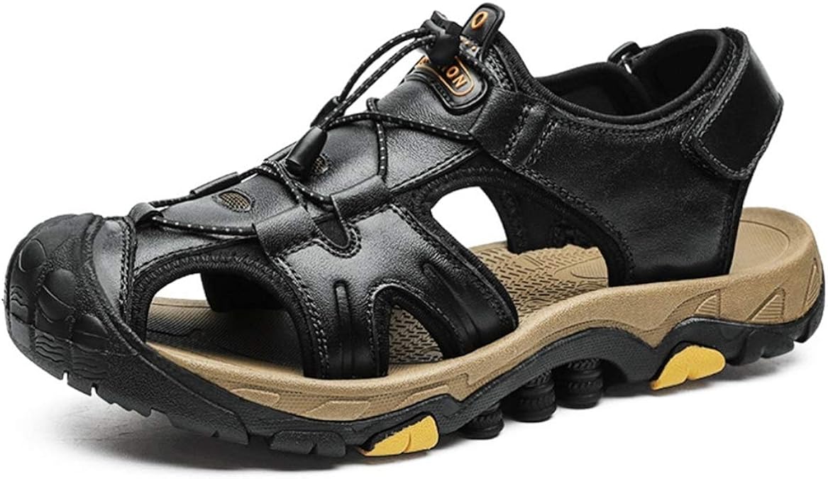 Sandalias de Hombre Calzado de Verano de Cuero Cerrado al Aire Libre