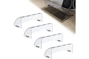 LBG Products Air Deflectors for Vents,Sidewall and Ceiling Registers 10" to 14" Wide.Adjustable Magnetic AC Vent Deflector Vent Covers for Home Floor Air Conditioning,4 Pack