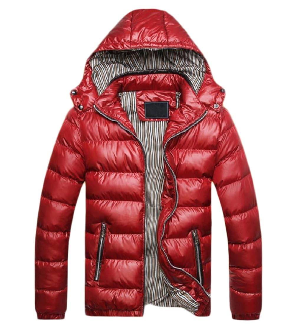 TootlessMen Winter Puffer Hoodie Coat Outwear RelaxedFit Warm Down