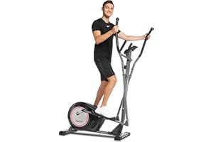 FUNMILY Elliptical Exercise Machine, Elliptical Machine for Home Use with LCD Monitor & Heart Rate Sensor, 10 Level Resistance Magnetic Elliptical Trainer Max 390 Lbs Weights Capacity