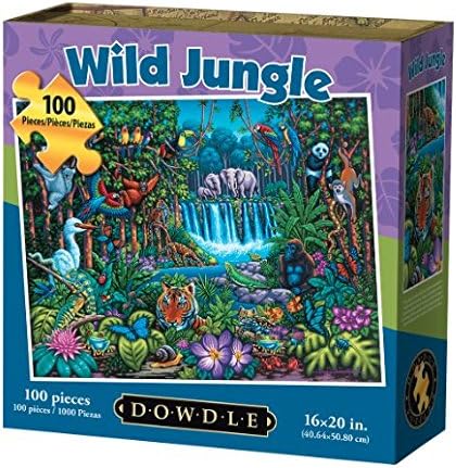 Dowdle Folk Art Wild Jungle Jigsaw Puzzle (100 Piece)