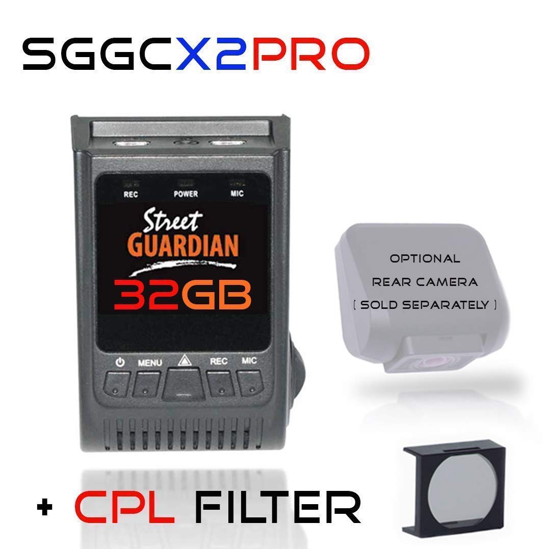 Street Guardian SGGCX2PRO Dash Camera with 32GB MicroSD Card