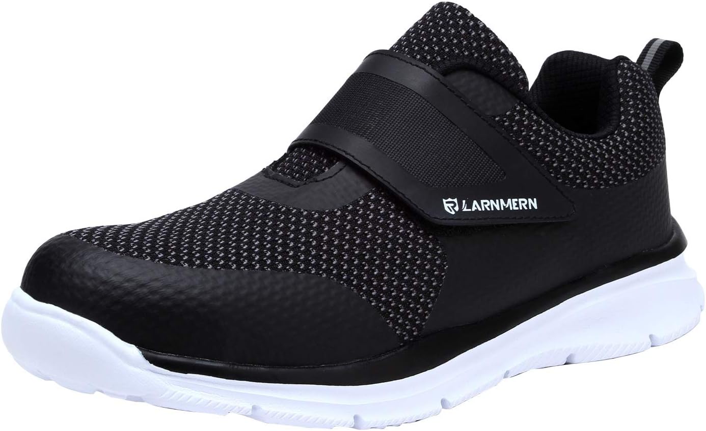 LARNMERN Steel Toe Shoes Women or Men Safety Shoe Lightweight Breathable Industrial Construction Outdoor Casual Sneakers