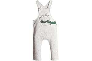 POLLİTO Overalls for Toddlers Crocodile Print | Dungarees for Boys and Girls Aged 2-7 | Cute Kids' Clothing
